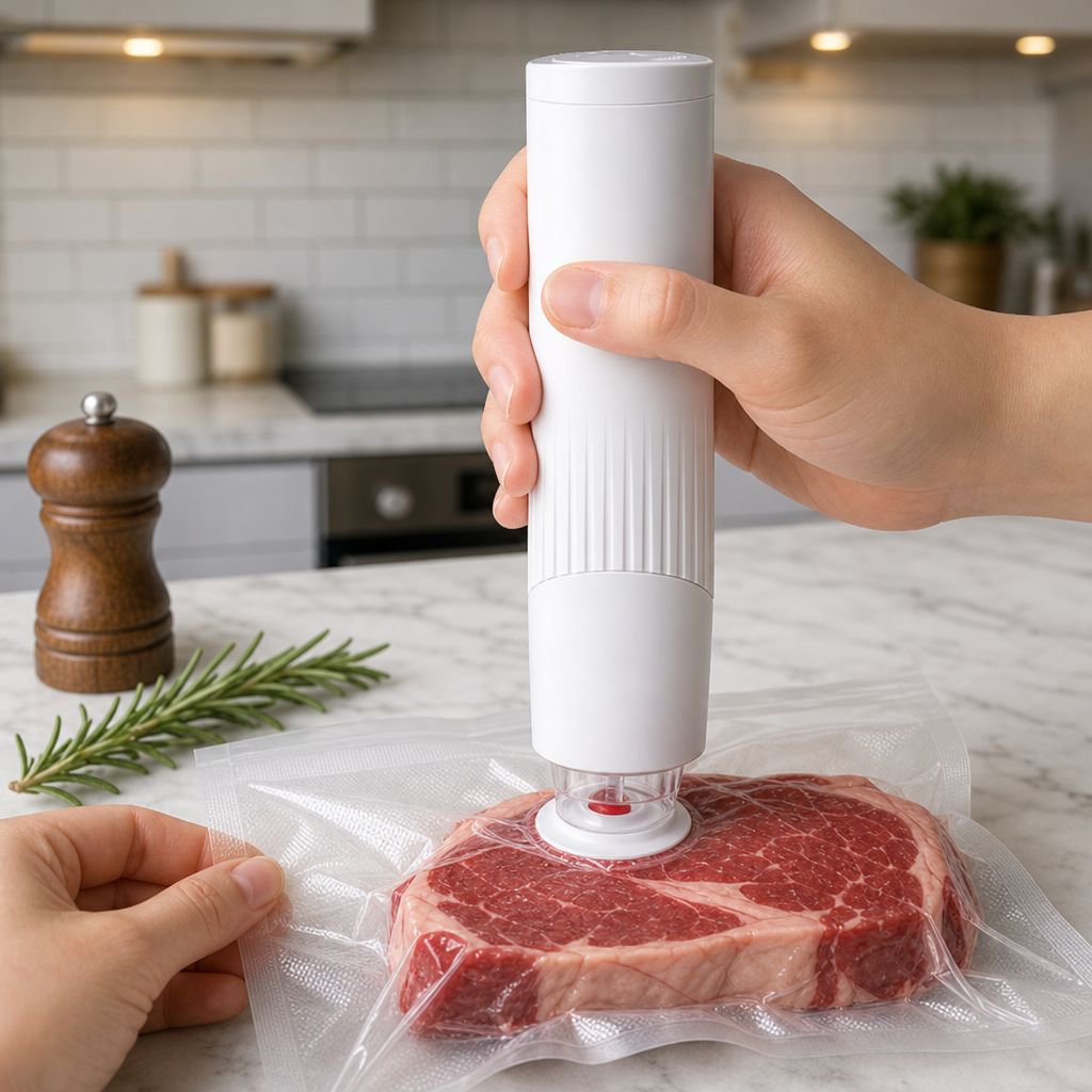 JMY Portable Electric Vacuum Pump for Food Storage and Preservation Bags