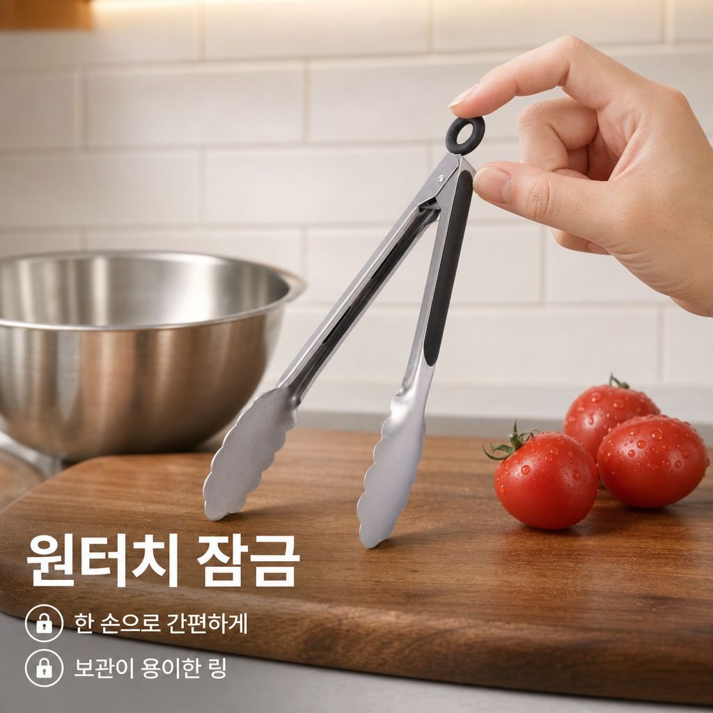 스테인리스 다용도 집게 바베큐 빵집게