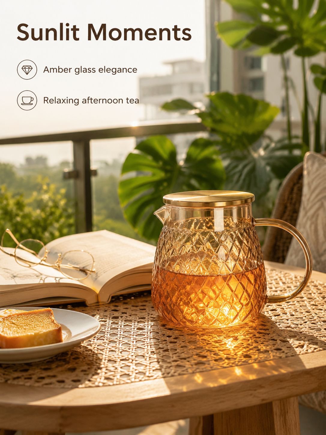 High borosilicate heat-resistant glass teapot