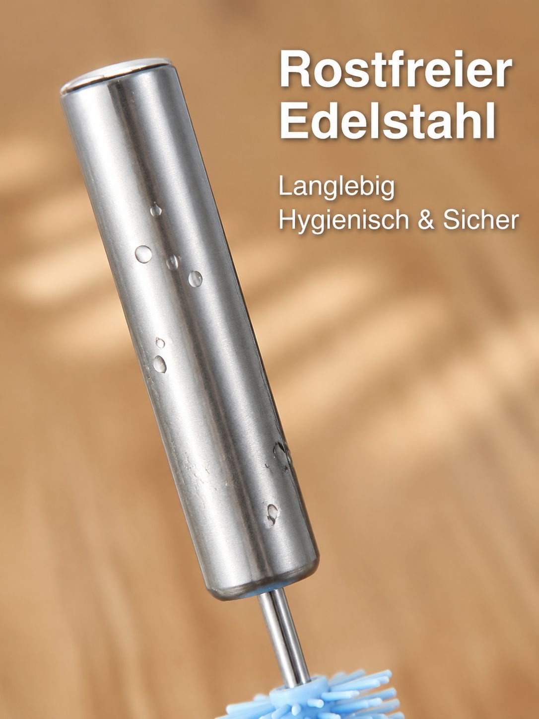 Edelstahl-Druck-Rotations-Flaschenbürste