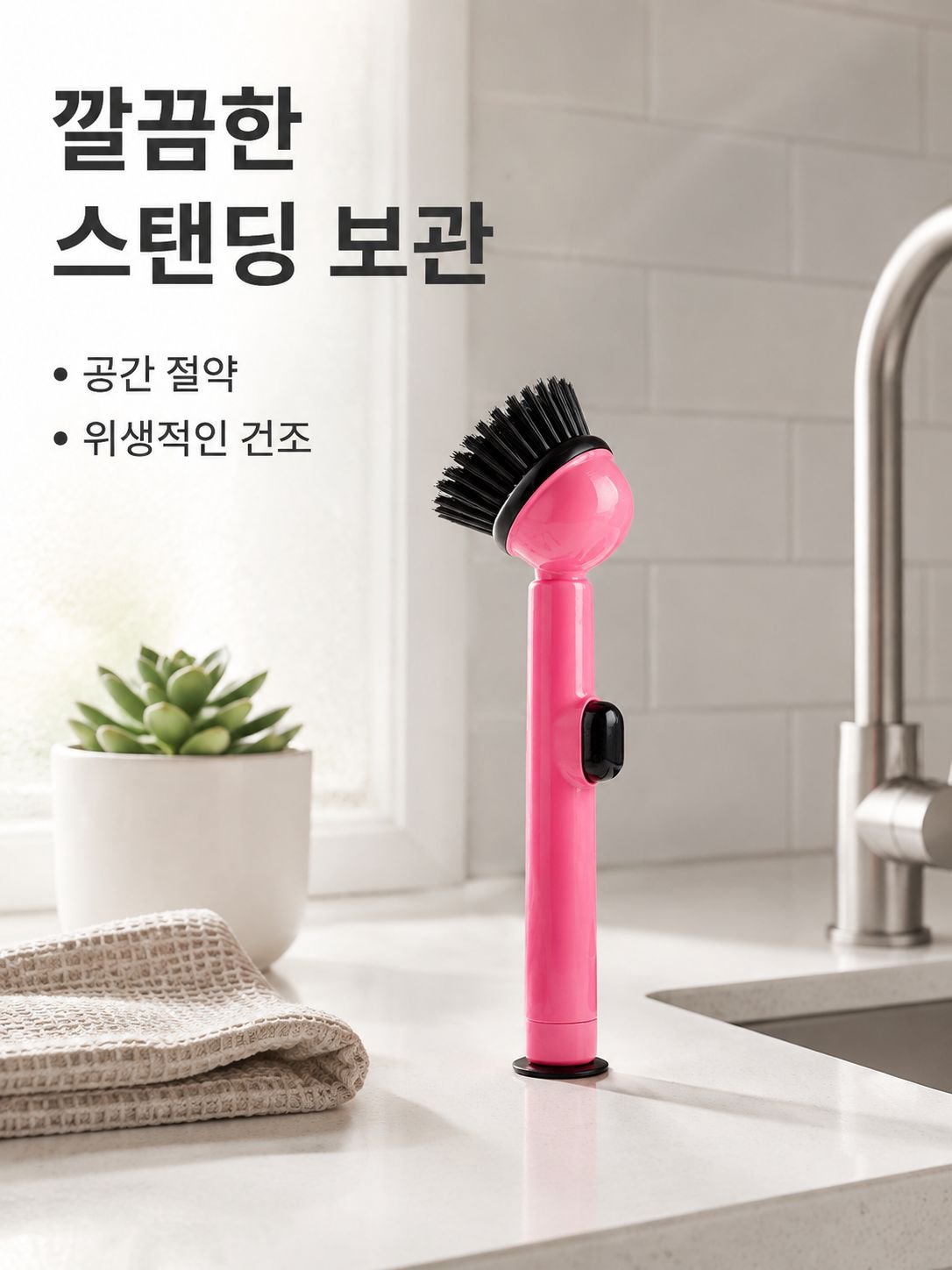 긴 손잡이 디스펜서 브러시