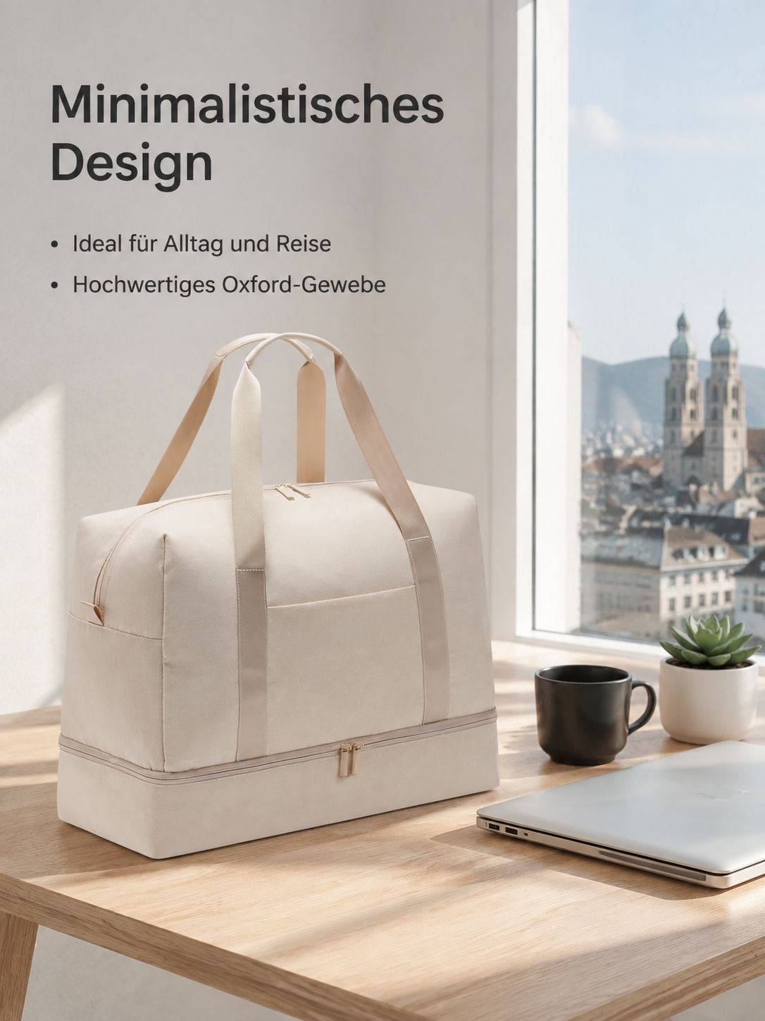 Tragbare Tasche mit Nass-Trocken-Trennung