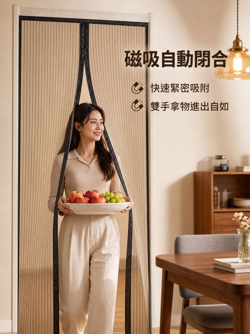 磁性防蚊蟲門簾