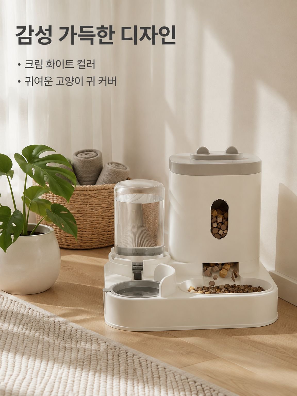 애완동물 그릇 이합일 고양이 개 먹이기