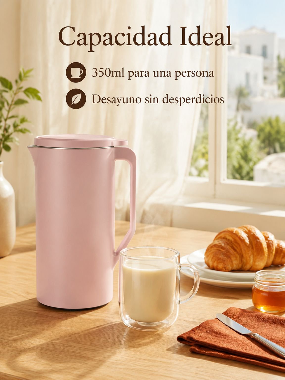 Mini portable filterless soy milk maker