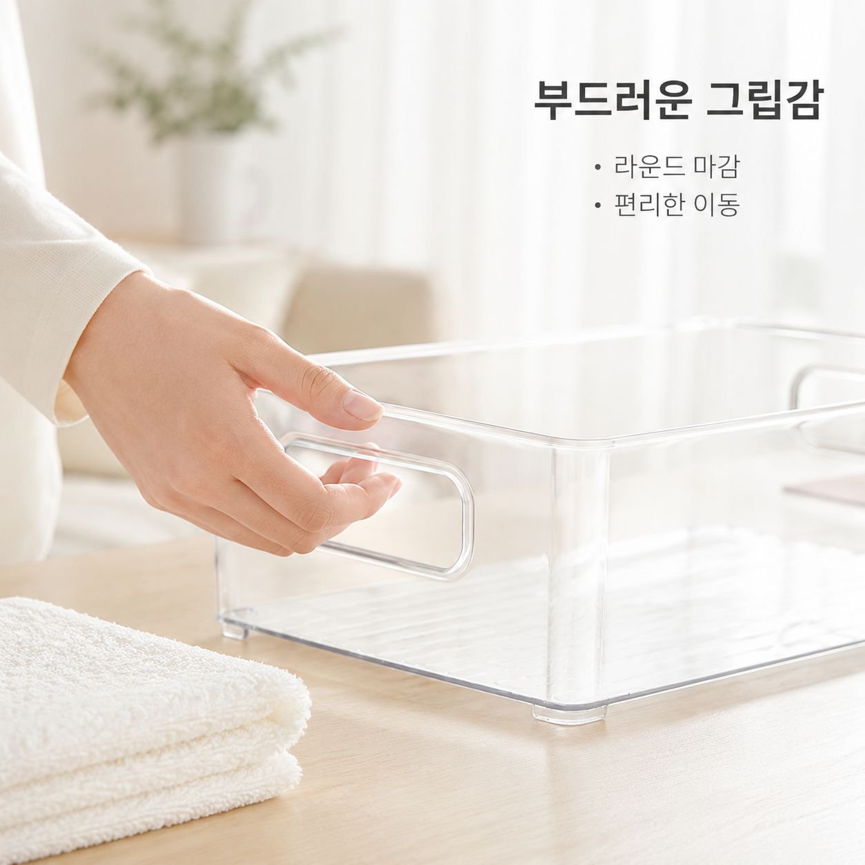 데스크탑 수납함 PET 투명 수납함