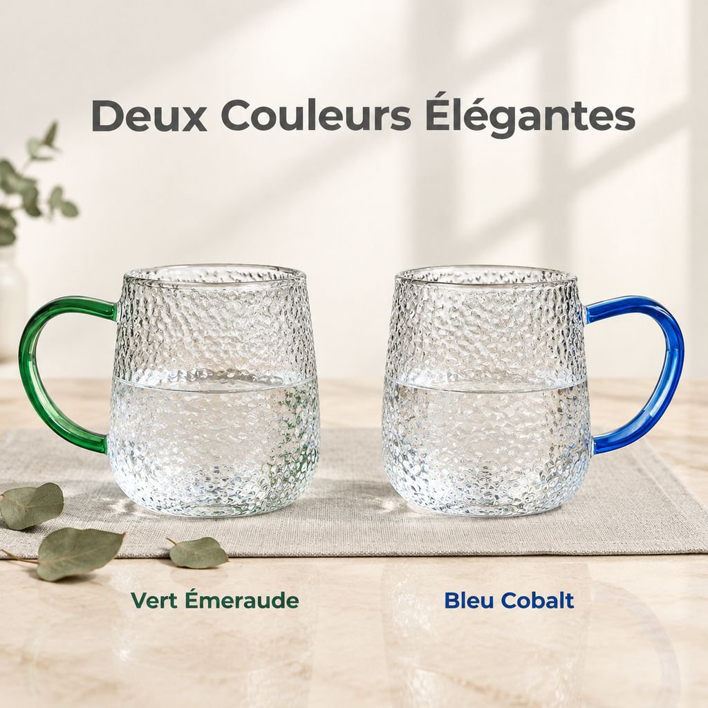 Tasse en verre élégante pour la maison et le bureau