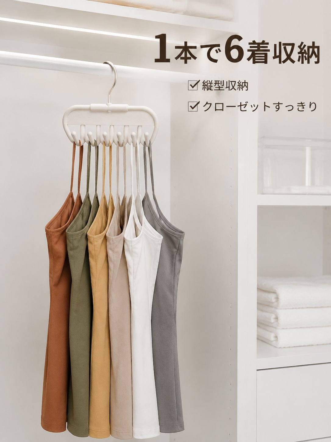 ミニ衣類ハンガー多機能収納ラック