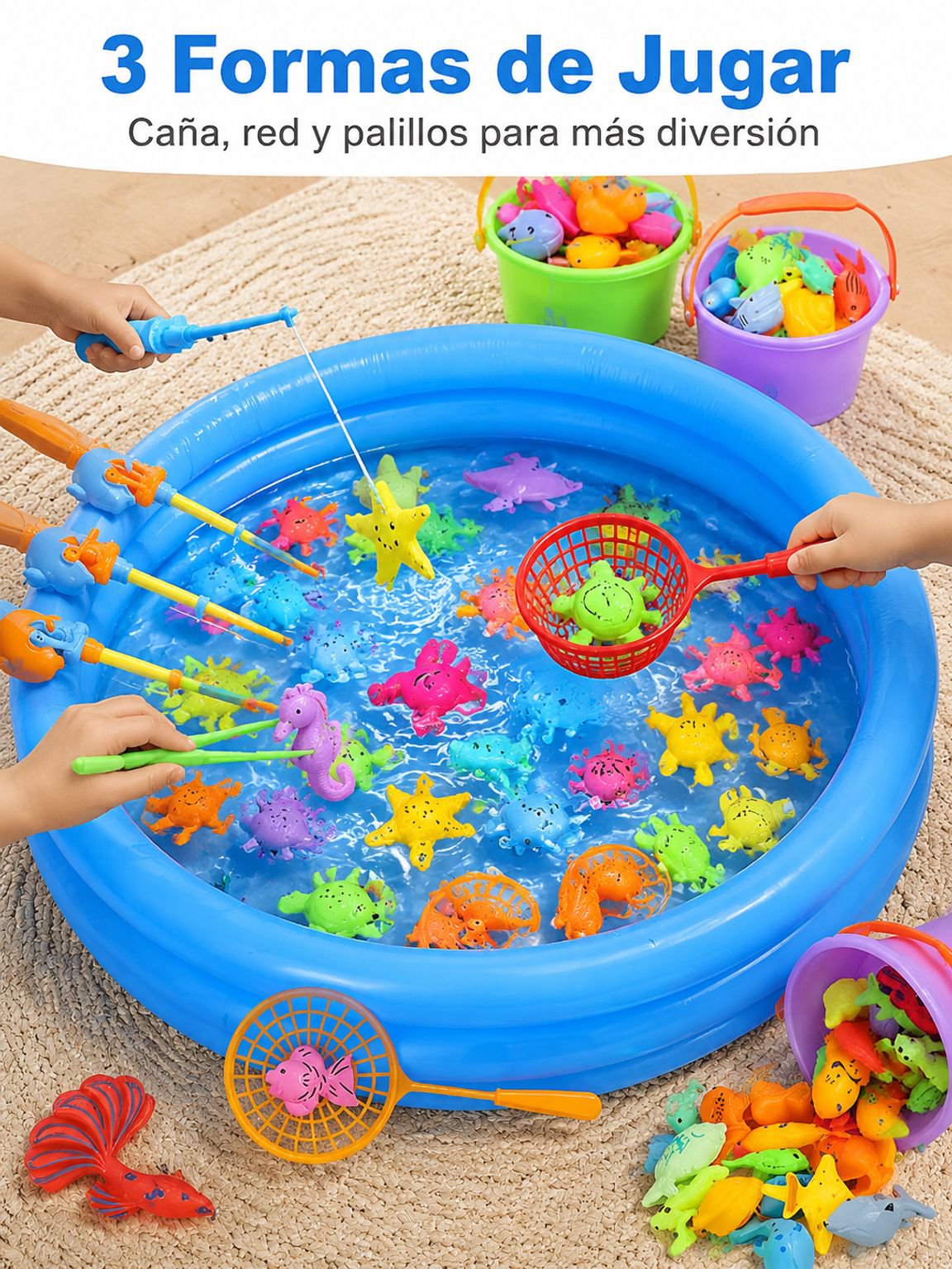 Piscina inflable de pesca para niños