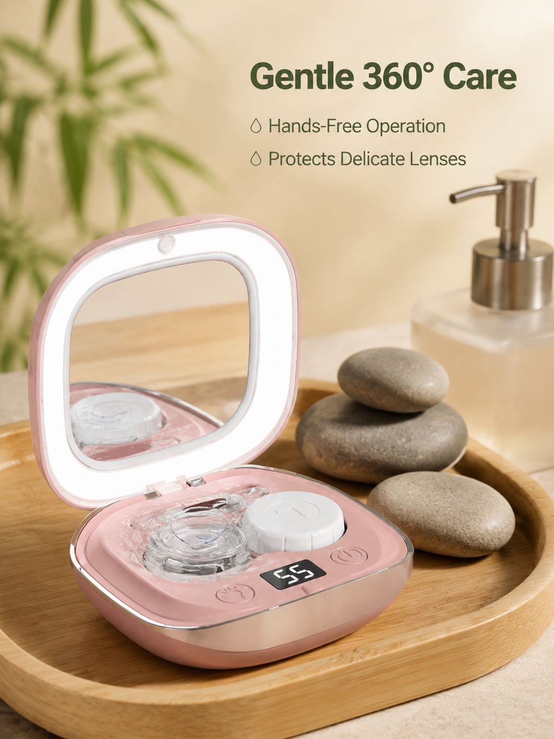 Electric Contact Lens Cleaner for Home Use, Superior to Ultrasonic Devices