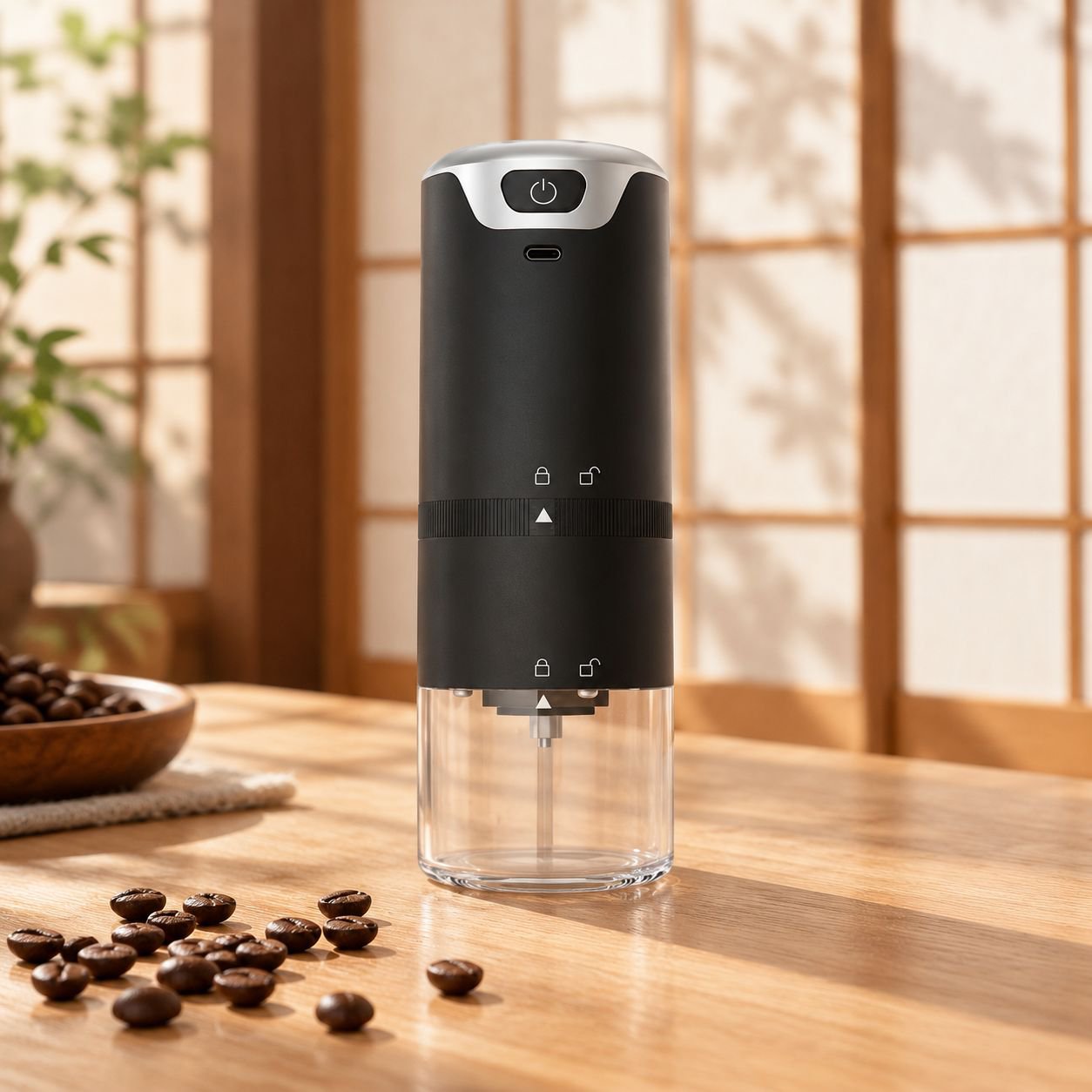 ポータブル電動コーヒーグラインダー、USB充電式コーヒーグラインダー、電動コーヒーグラインダー、コーヒーグラインダー