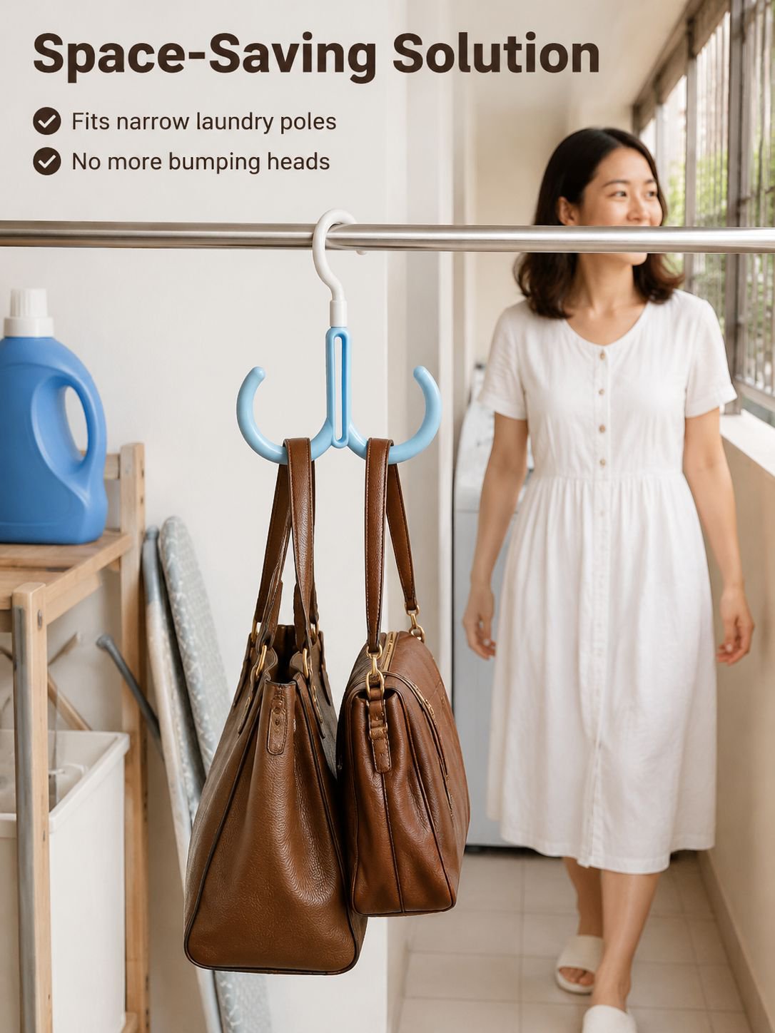 Multi-Arm Swivel Coat Hook Organizer