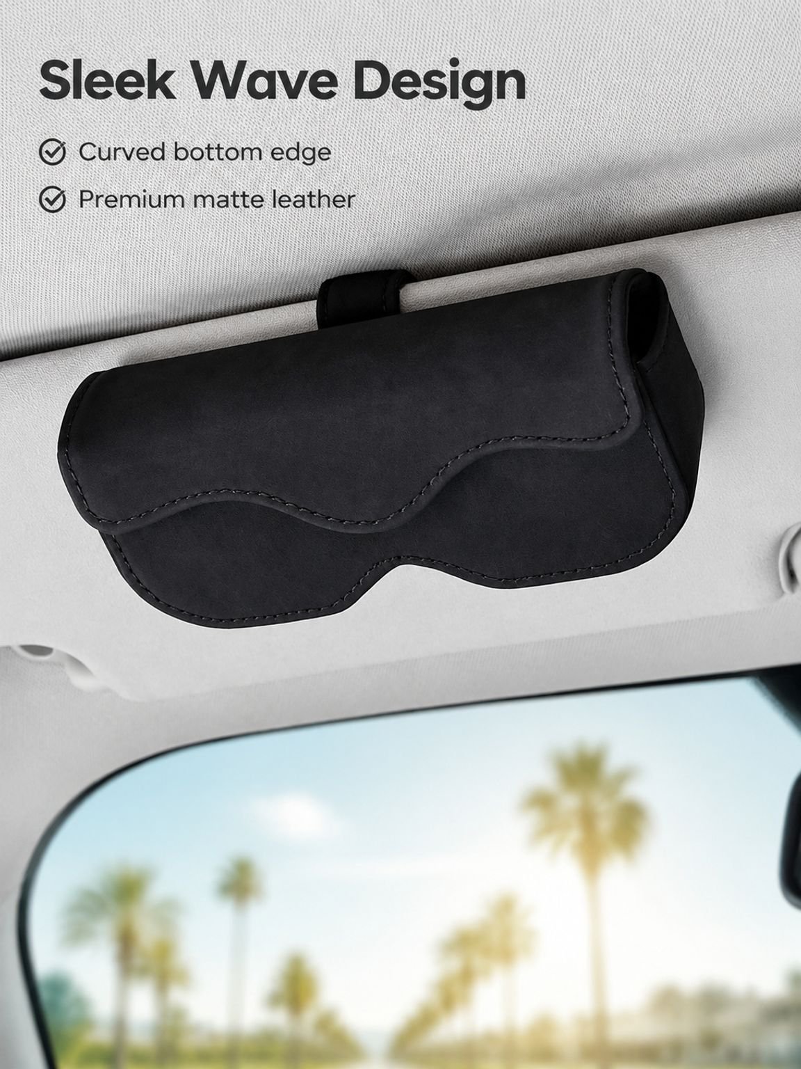 Car glasses case, sunglasses clip