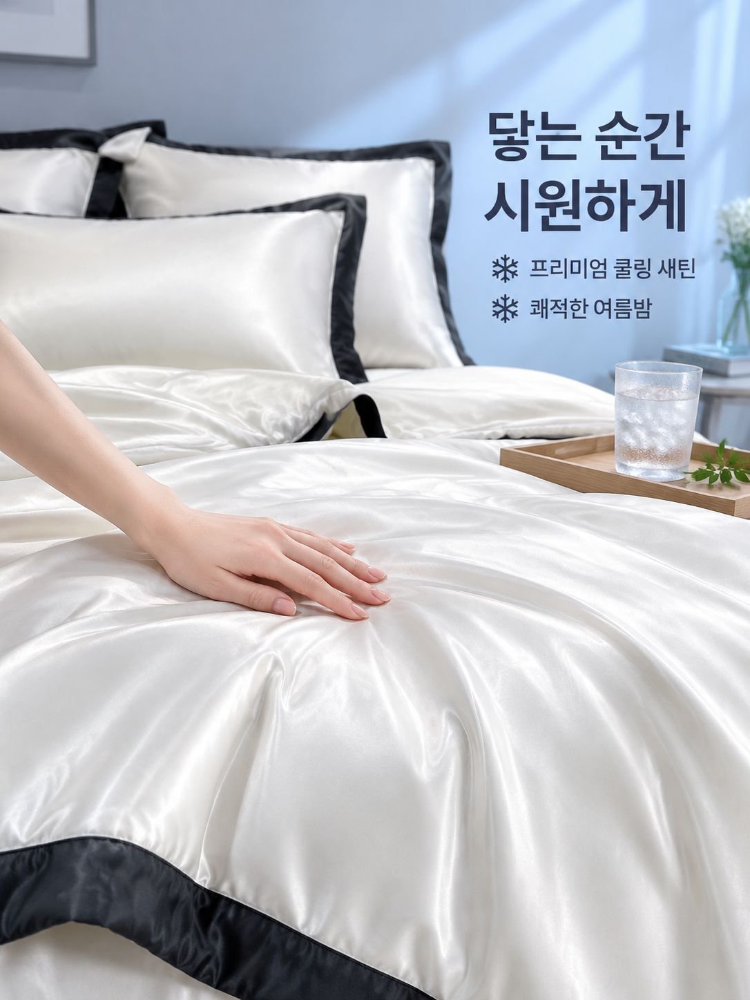 시원하고 편안한 여름용 다운 이불 3종 세트
