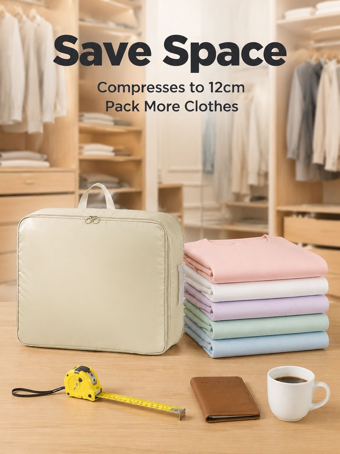 [Space-saving] Compression storage bag for home and travel