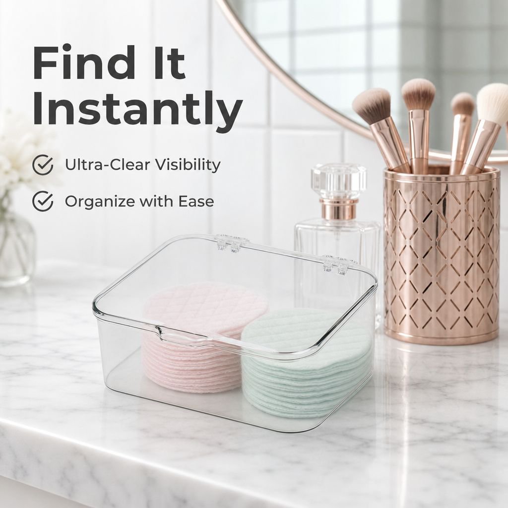 Transparent Dustproof Flip-Top Storage Box