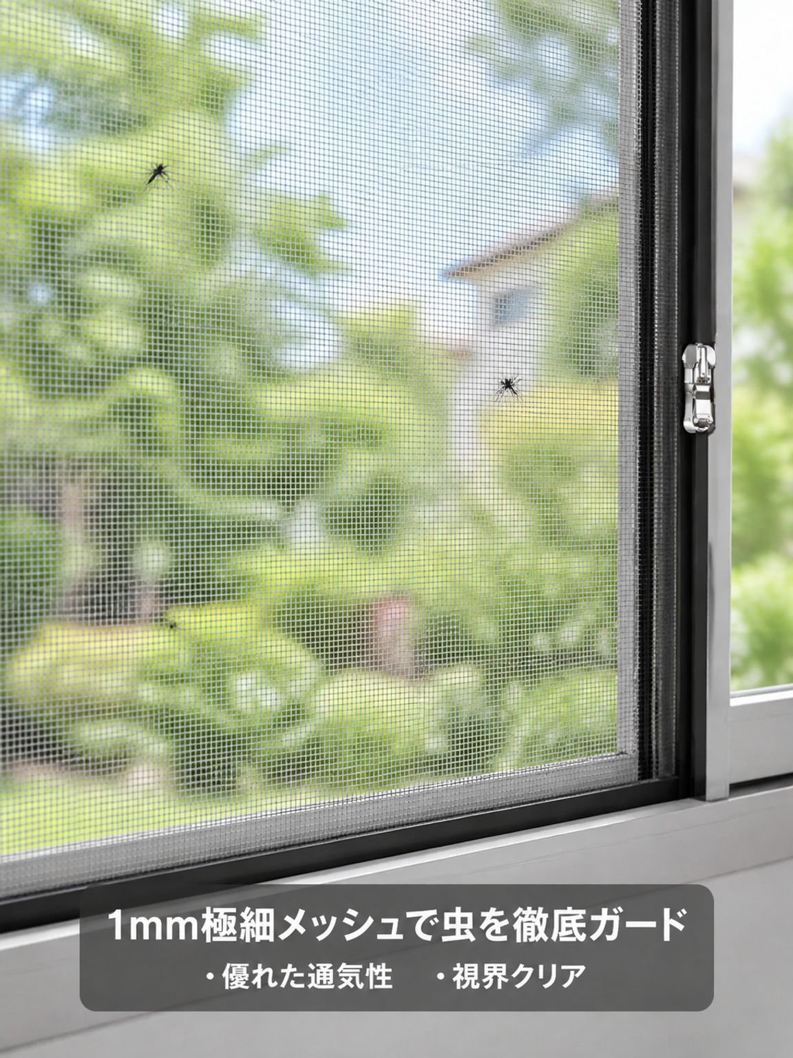 家庭用粘着式網戸