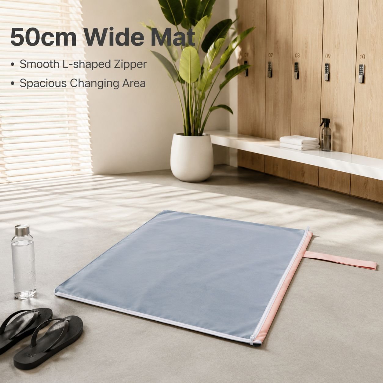 Multi-Purpose Absorbent Towel Changing Pad Waterproof Bag for Wet Swimwear Storage
