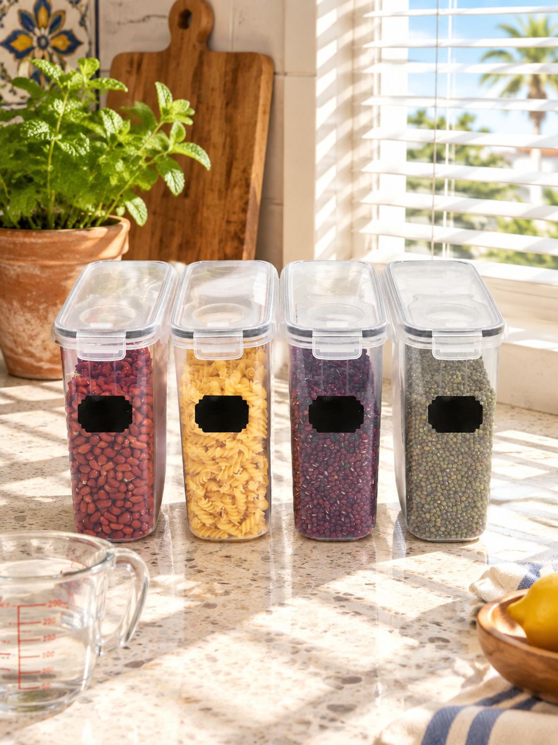 Contenedor Hermético para Arroz y Harina 2.5L para Cocina