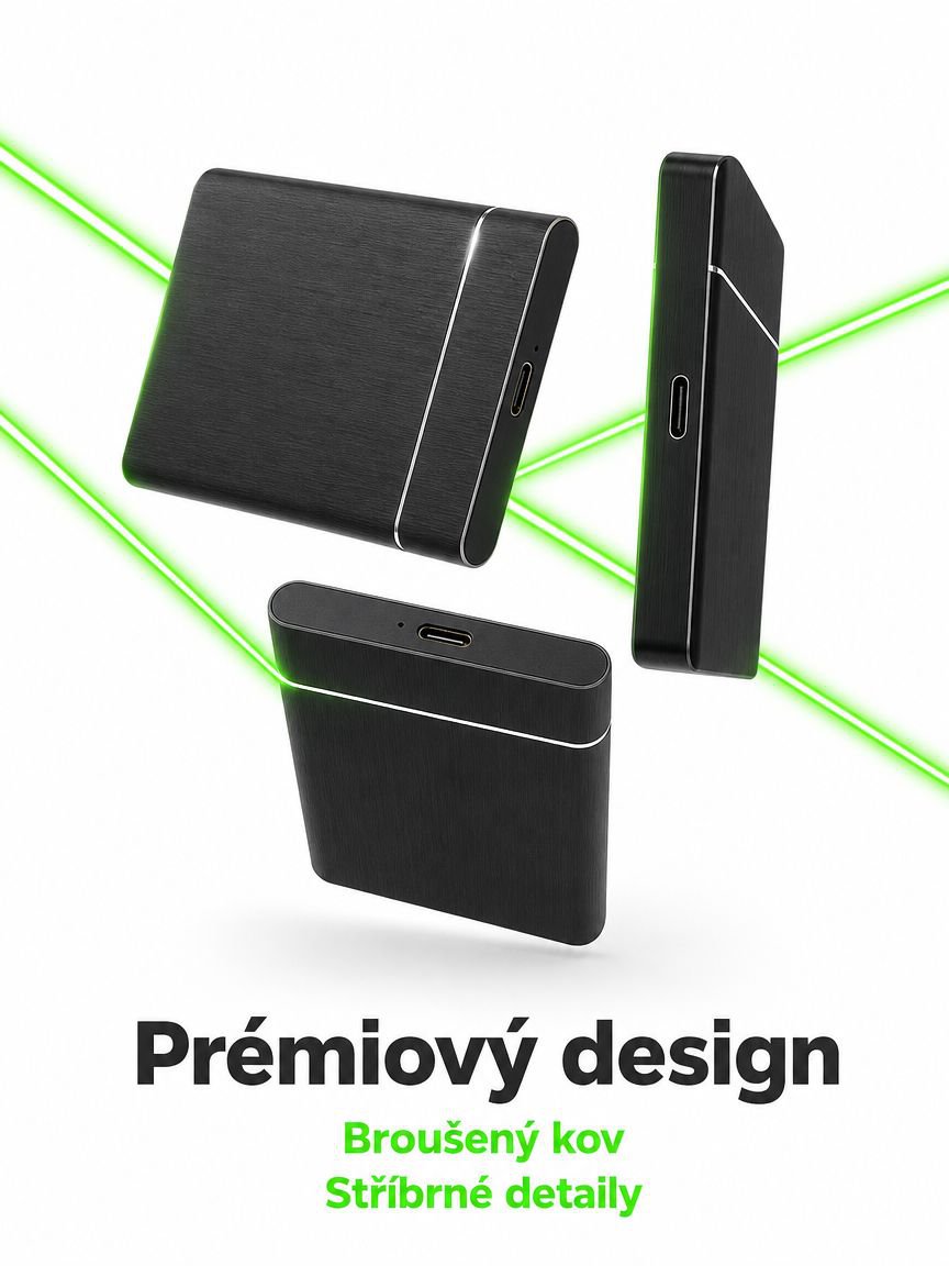 Moderní SSD disk s USB-C připojením pro snadné použití