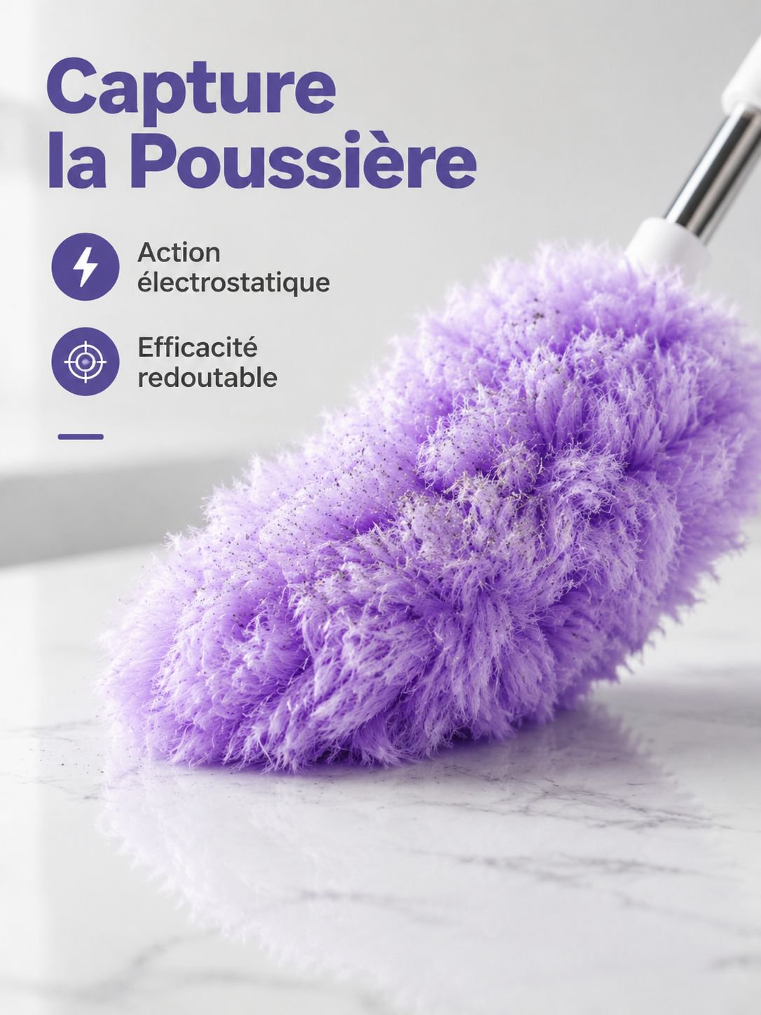 Plumeau télescopique électrostatique