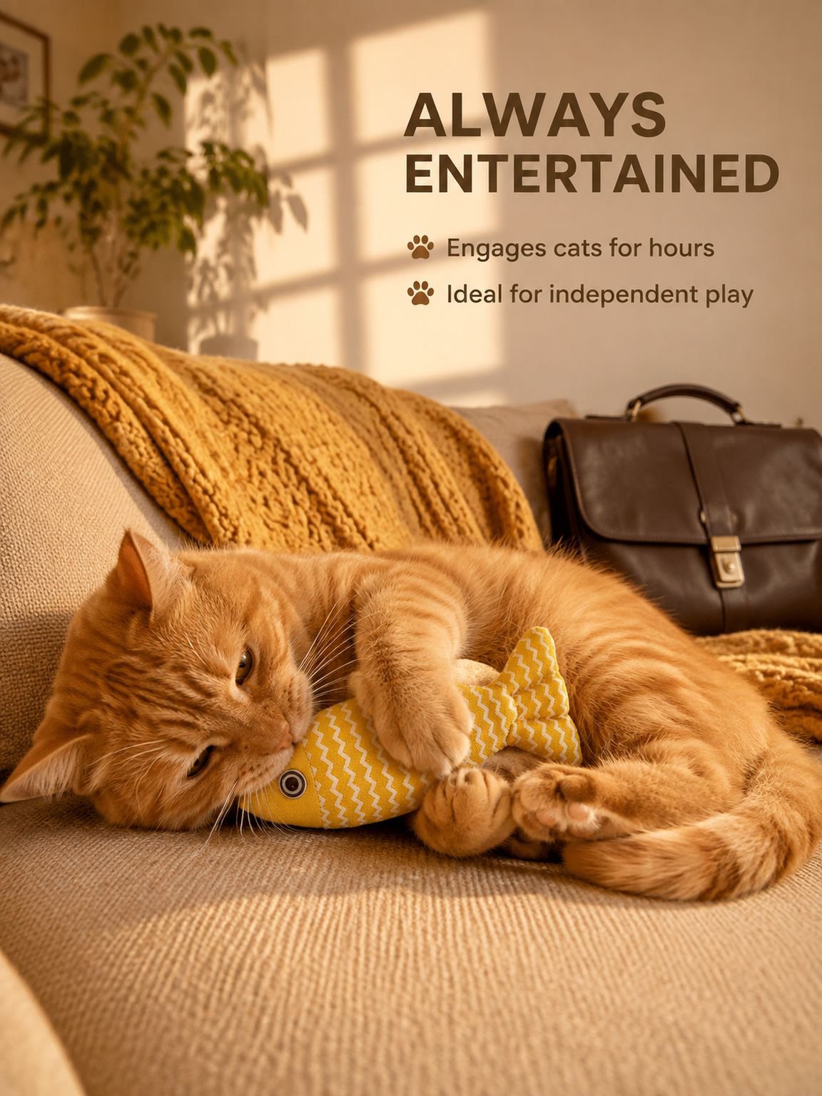 Cat toy striped simulation fish pet