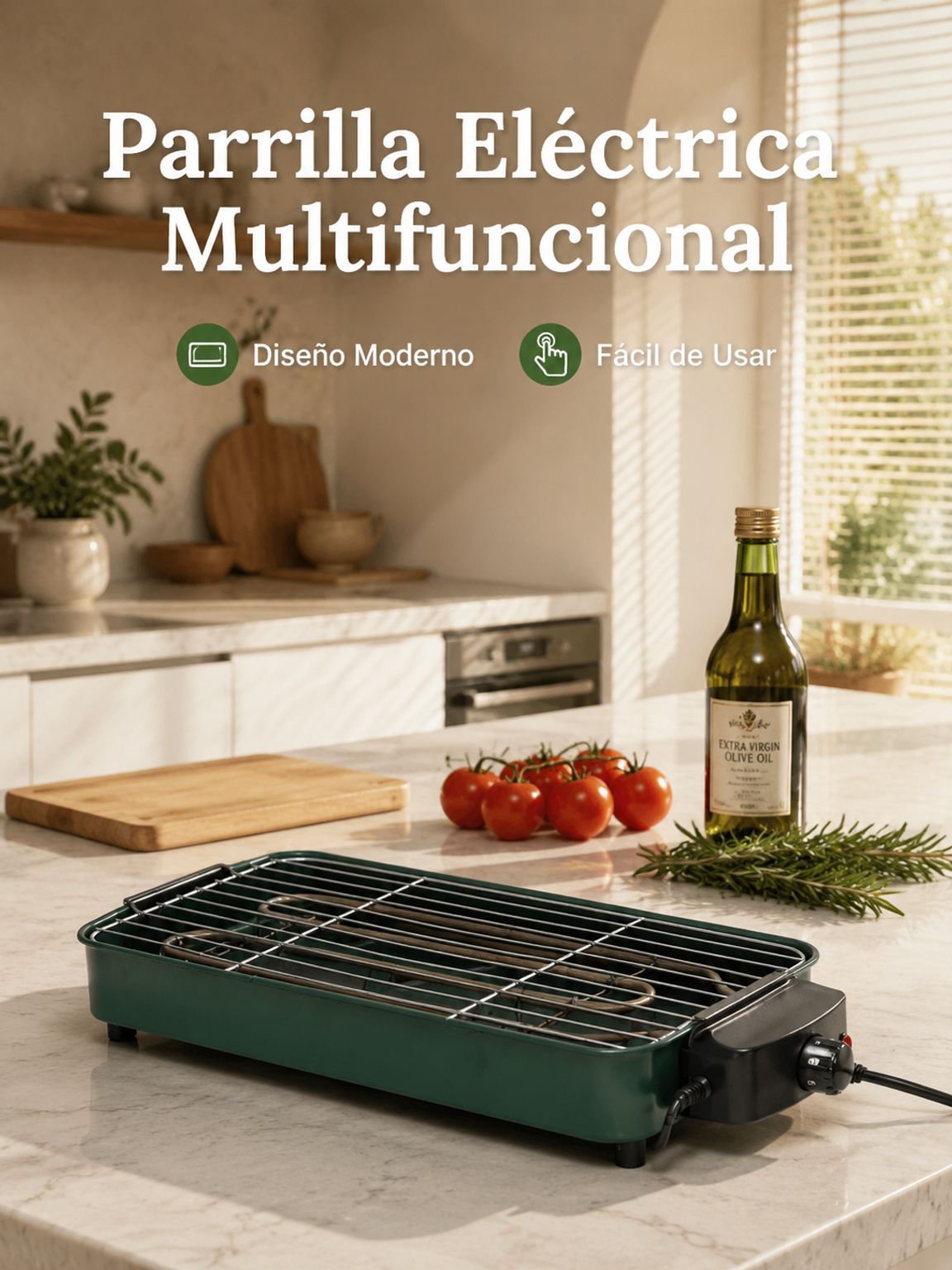 Multifunctional smokeless electric grill