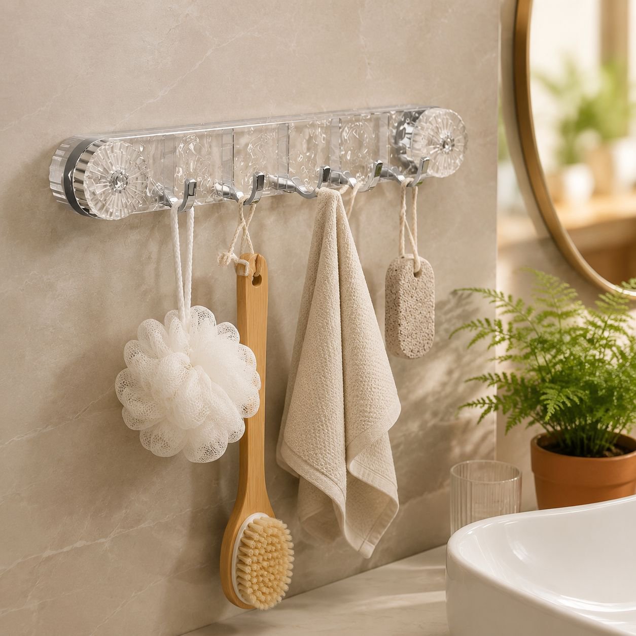 No-Drill Ripple Suction Cup Load-Bearing Hooks