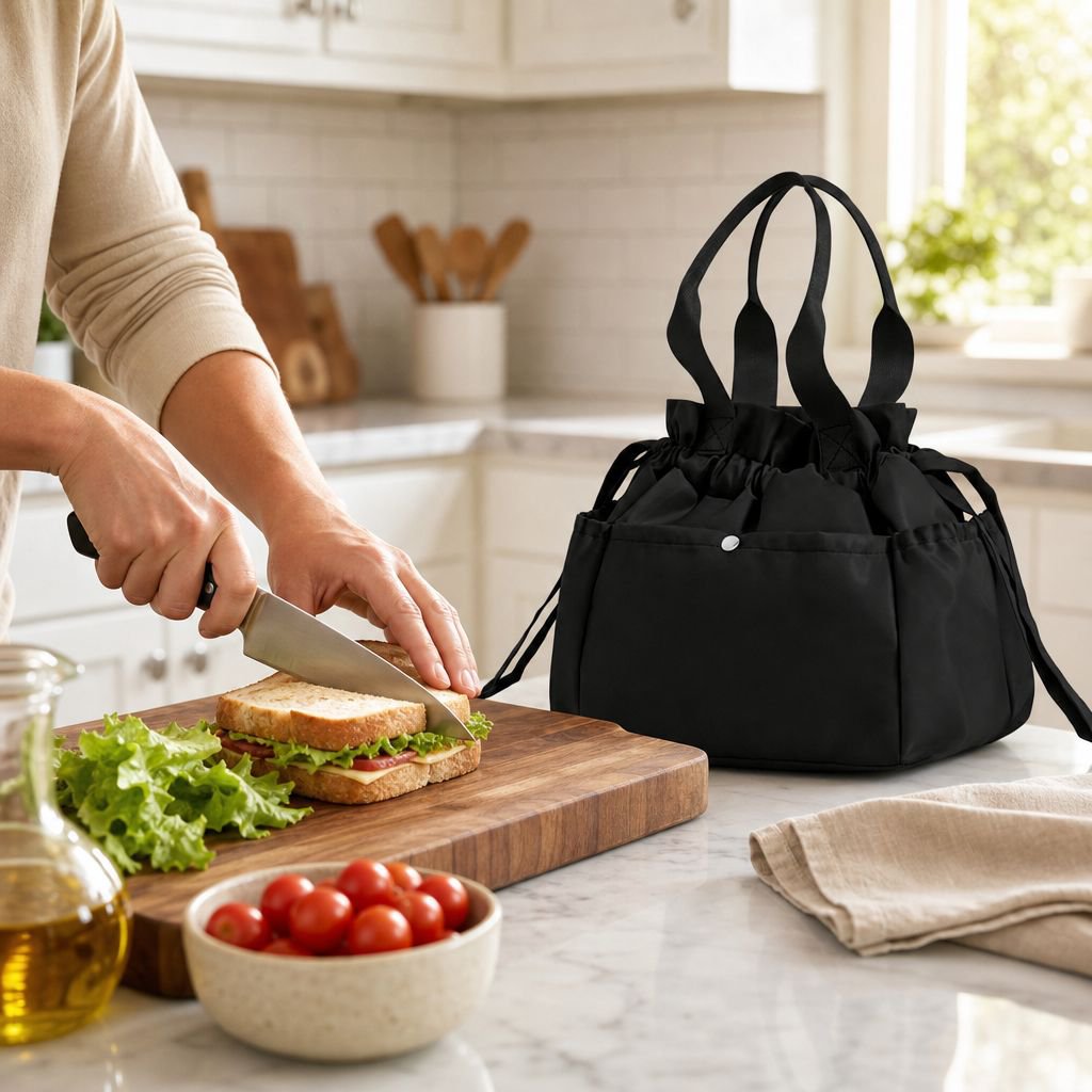 Insulated lunch bag for keeping food hot or cold