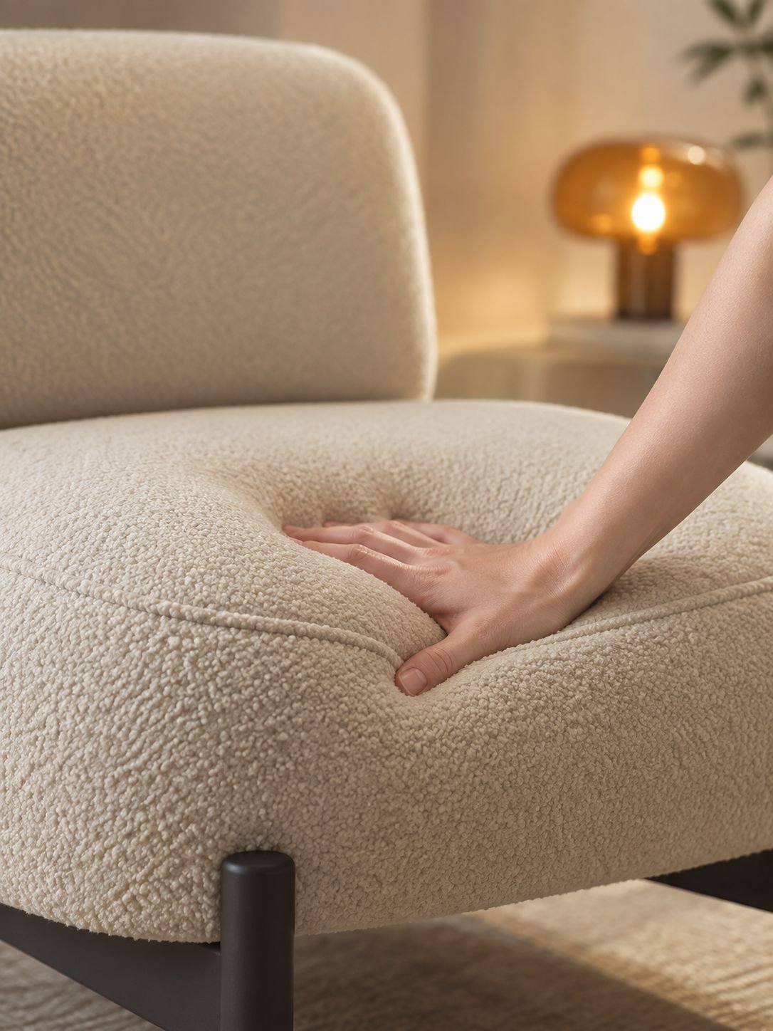 Elegant cream armchair for a contemporary home interior