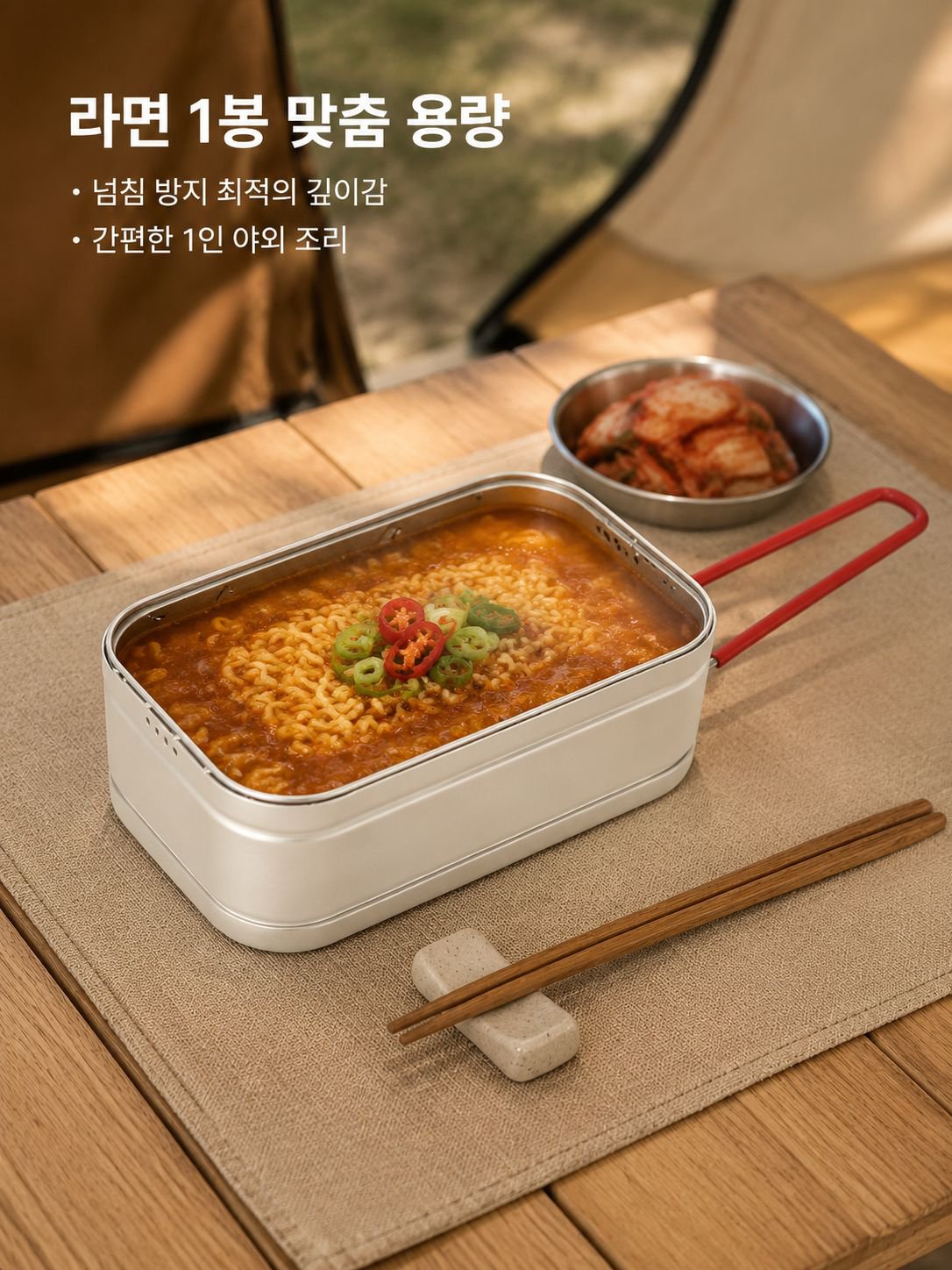 캠핑용 다기능 알루미늄 도시락통