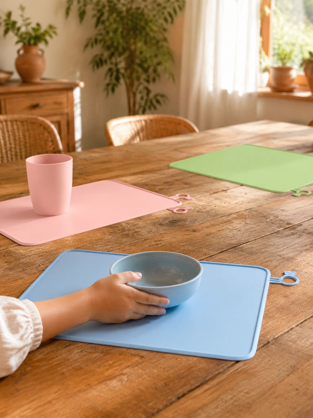 Taza plegable de silicona alimentaria lista para usar