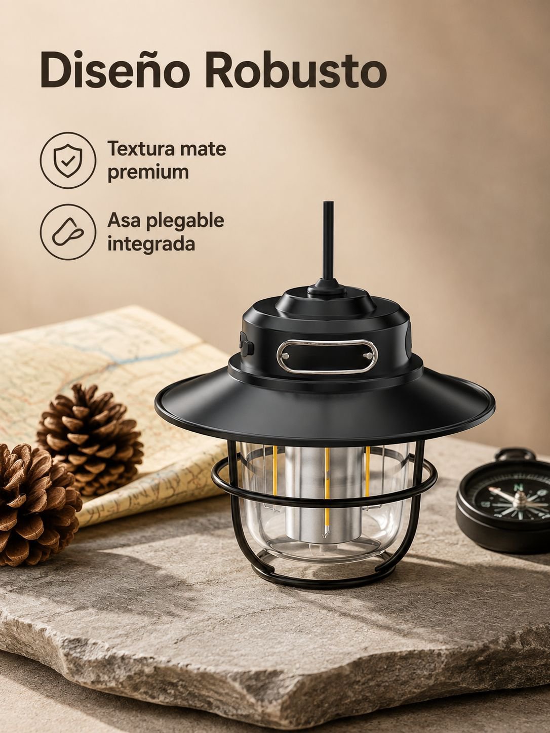 Lámpara portátil multifuncional para exteriores
