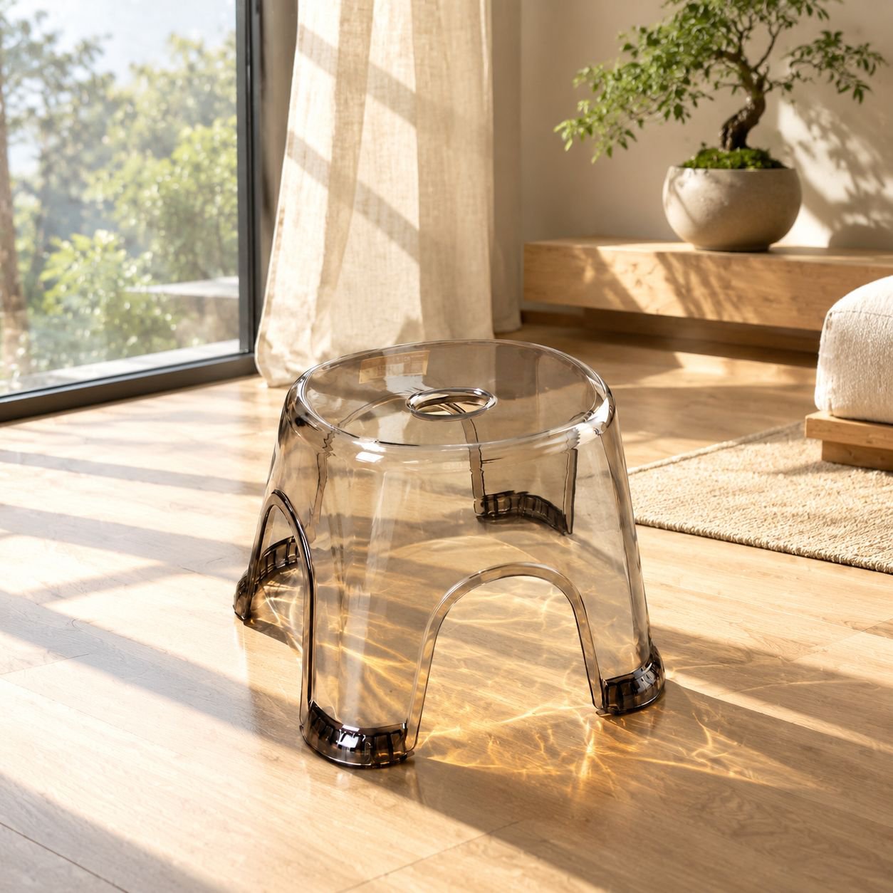 プラスチック製透明スツール