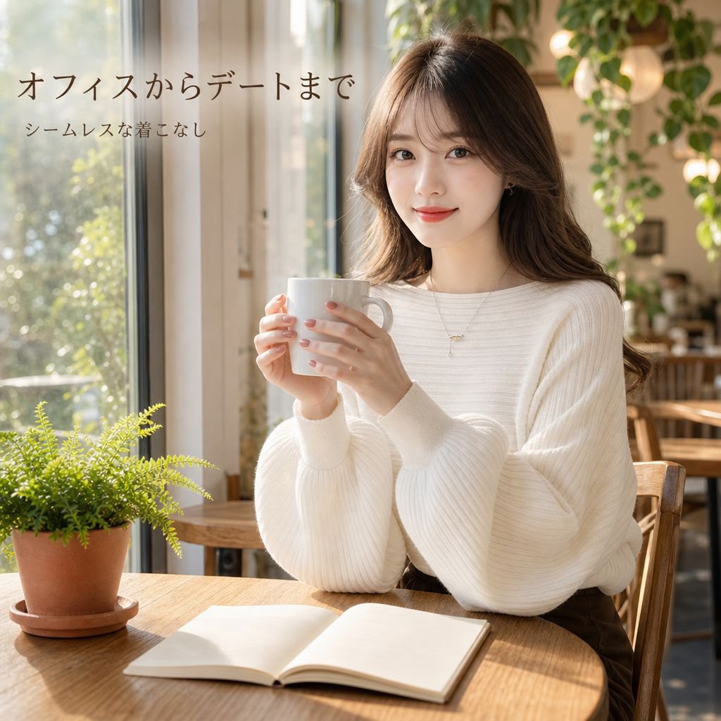 レディース ランタンスリーブセーター