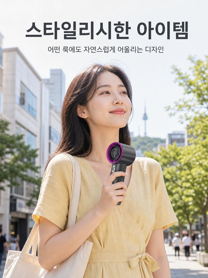 한 손에 쏙 들어오는 핸디 선풍기 휴대 모습