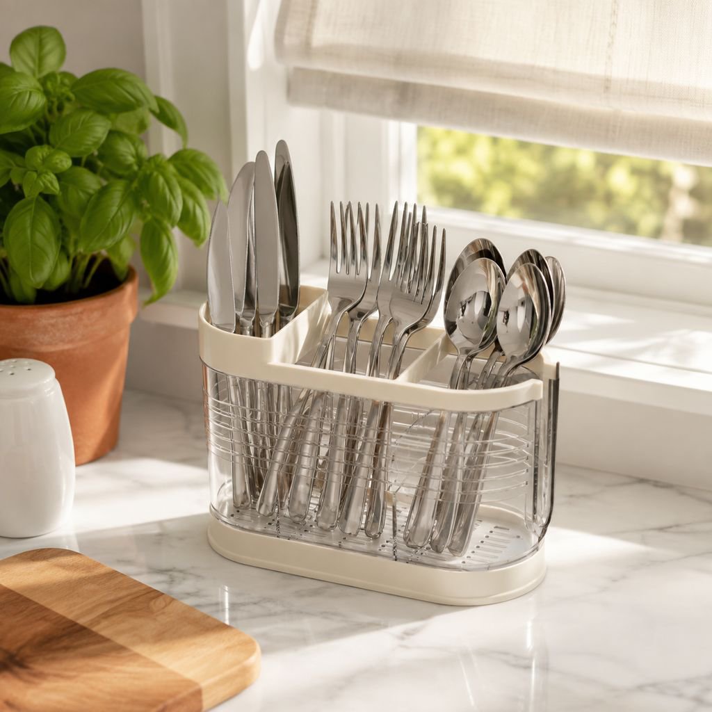 Organizador de palillos para cocina con múltiples compartimentos