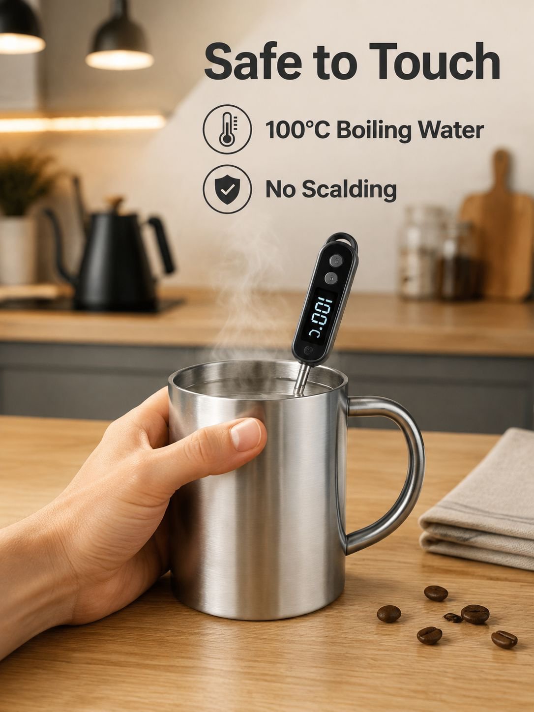 Double-wall vacuum insulated water bottle keeps drinks hot or cold