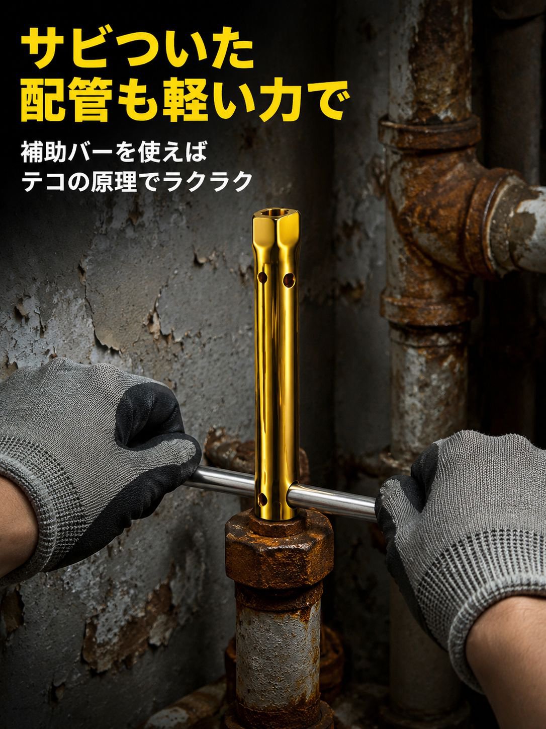 バスルームの修理に便利な六角レンチ