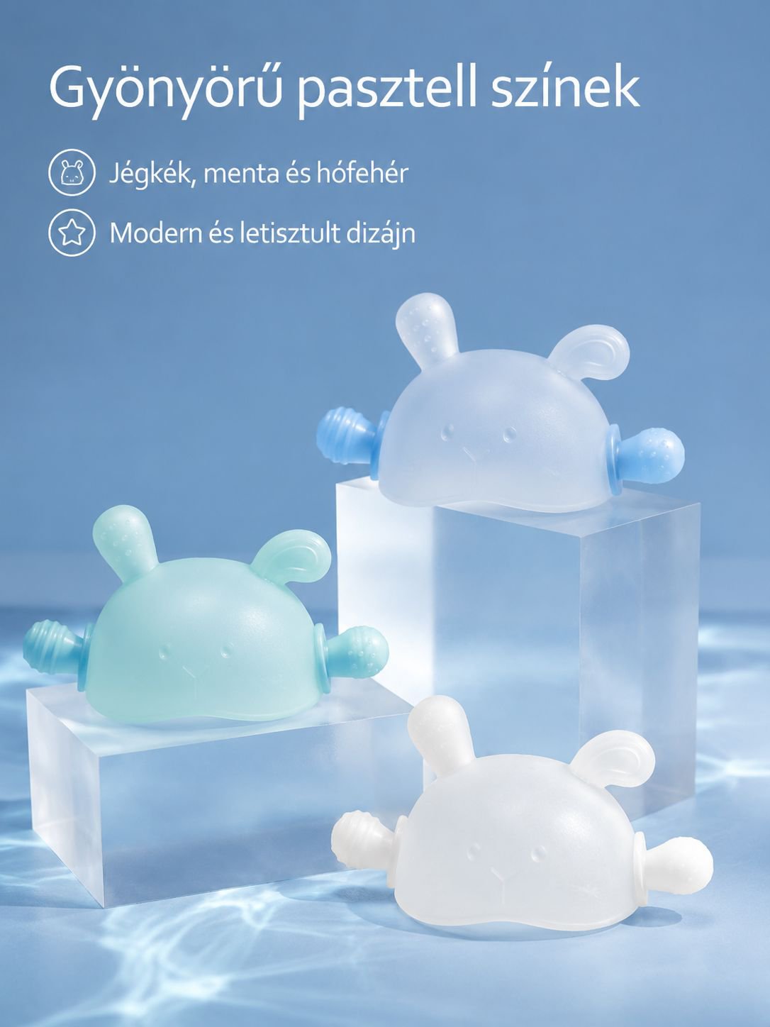 Ergonomikus kialakítású baba rágóka