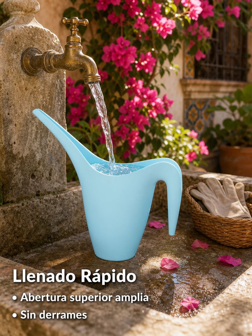 Regador de agua de boca larga
