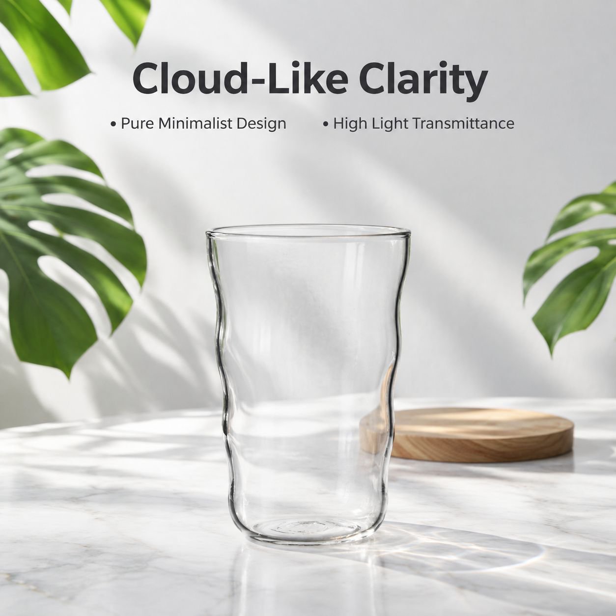 Minimalist Cloud Borosilicate Lightweight Heat-resistant Glass Cup