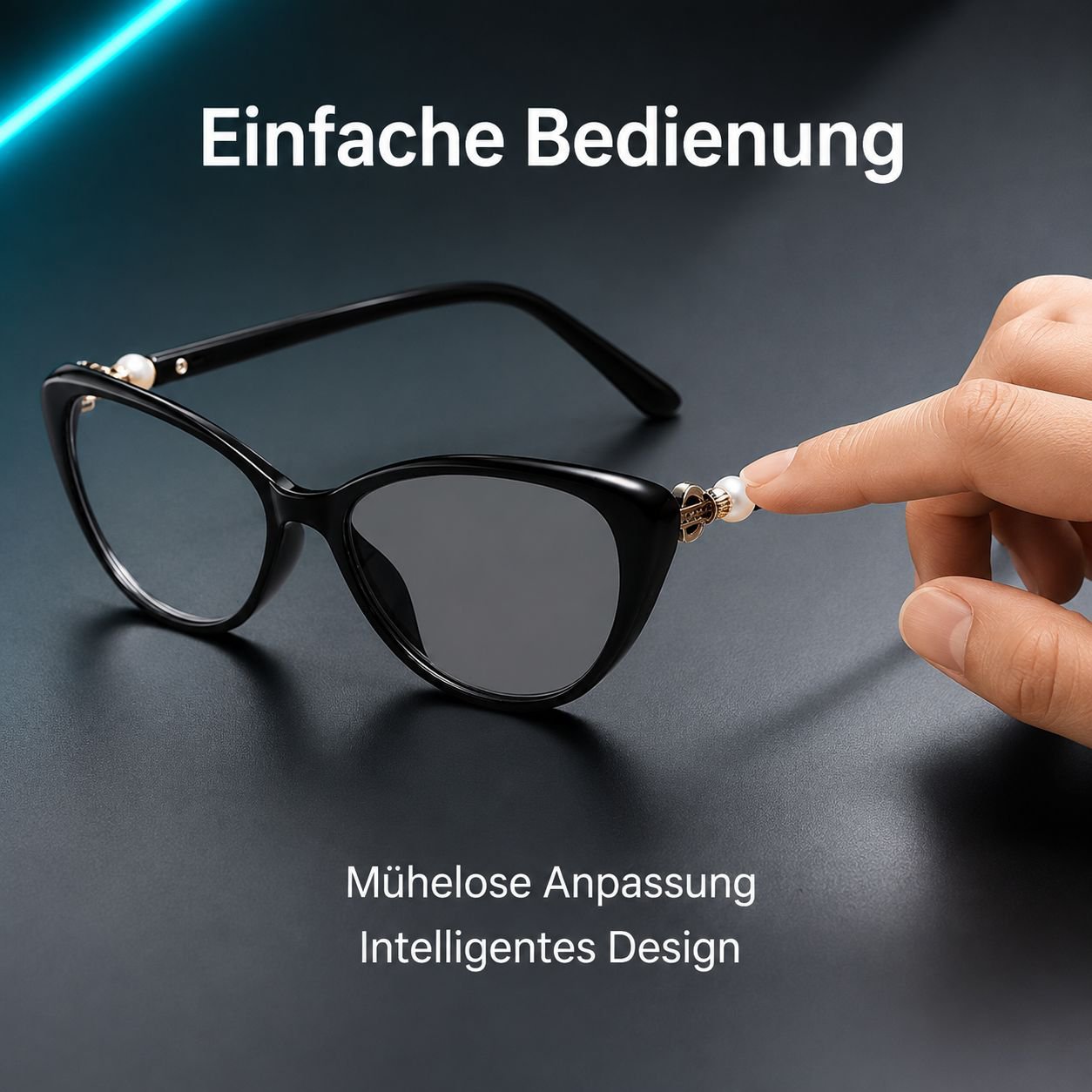 Intelligente Lesebrille mit Zoomfunktion für Nah- und Fernsicht