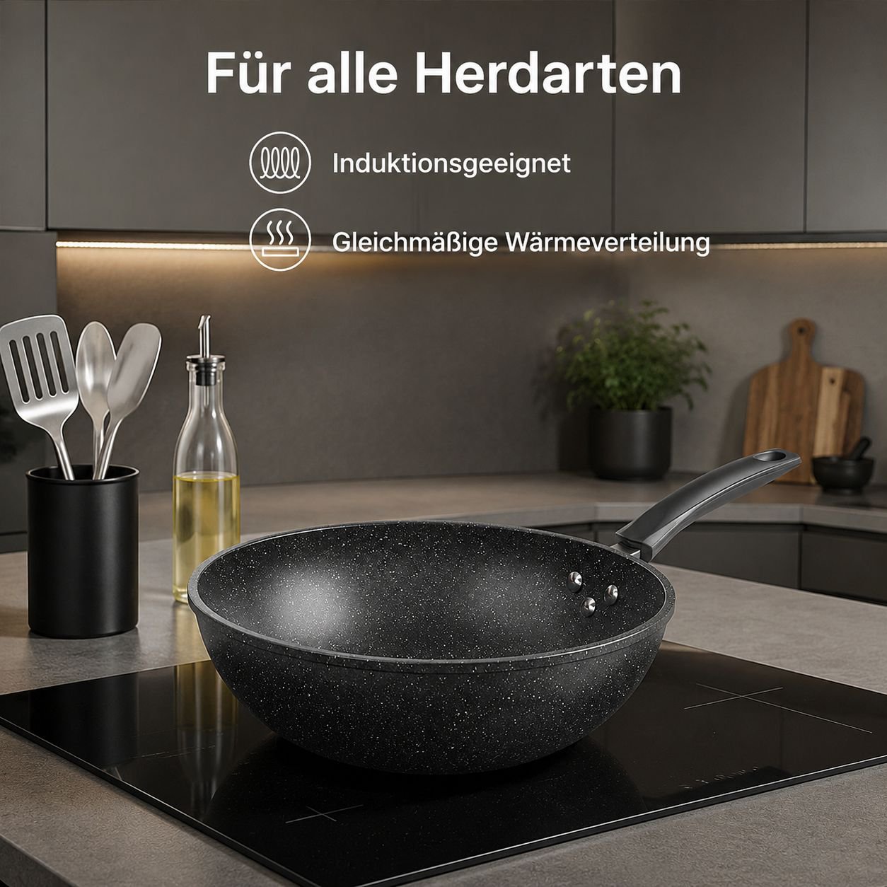 Maifan-Steinwok für den Hausgebrauch (Antihaftbeschichtung)