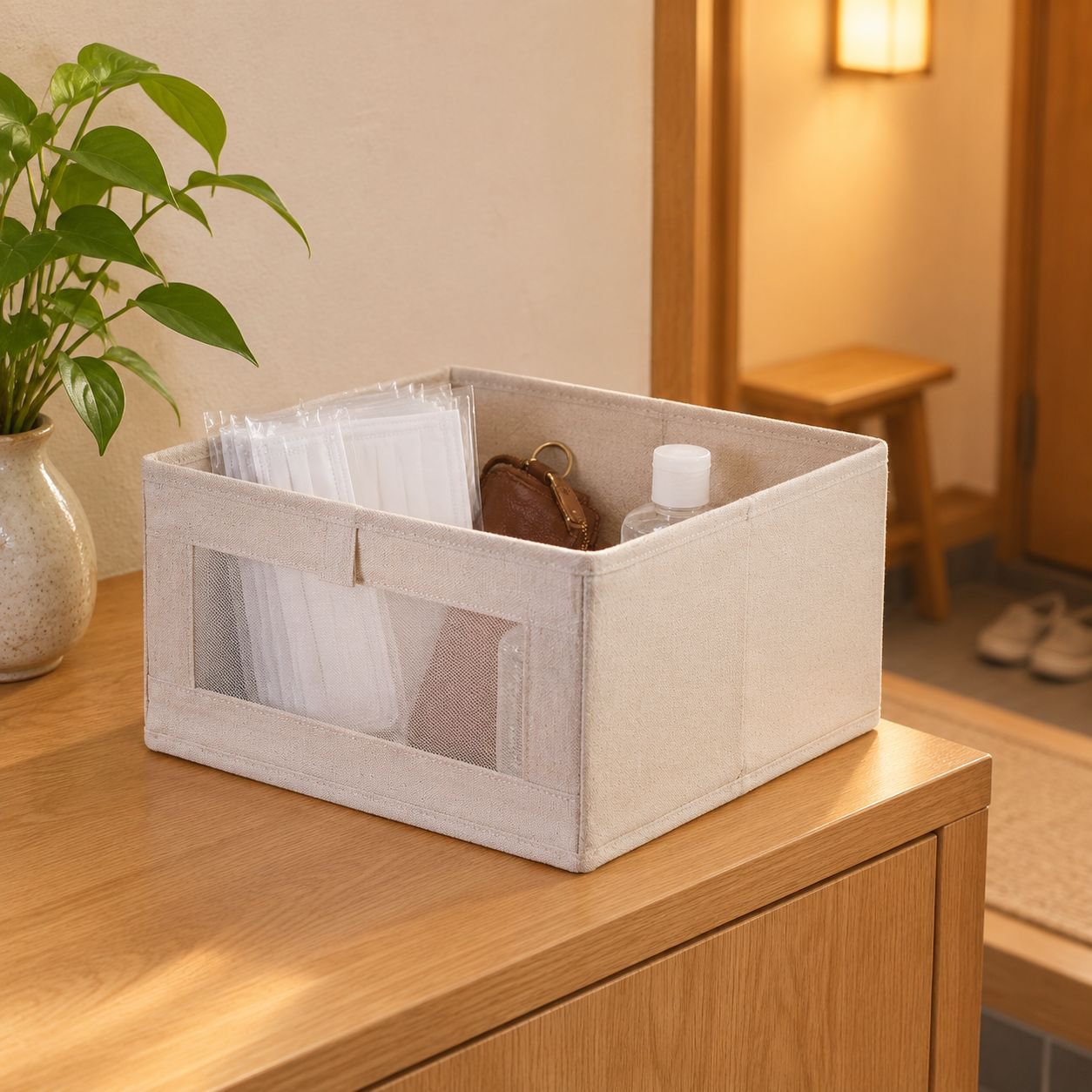 おしゃれなデザインの寝室用収納ボックス