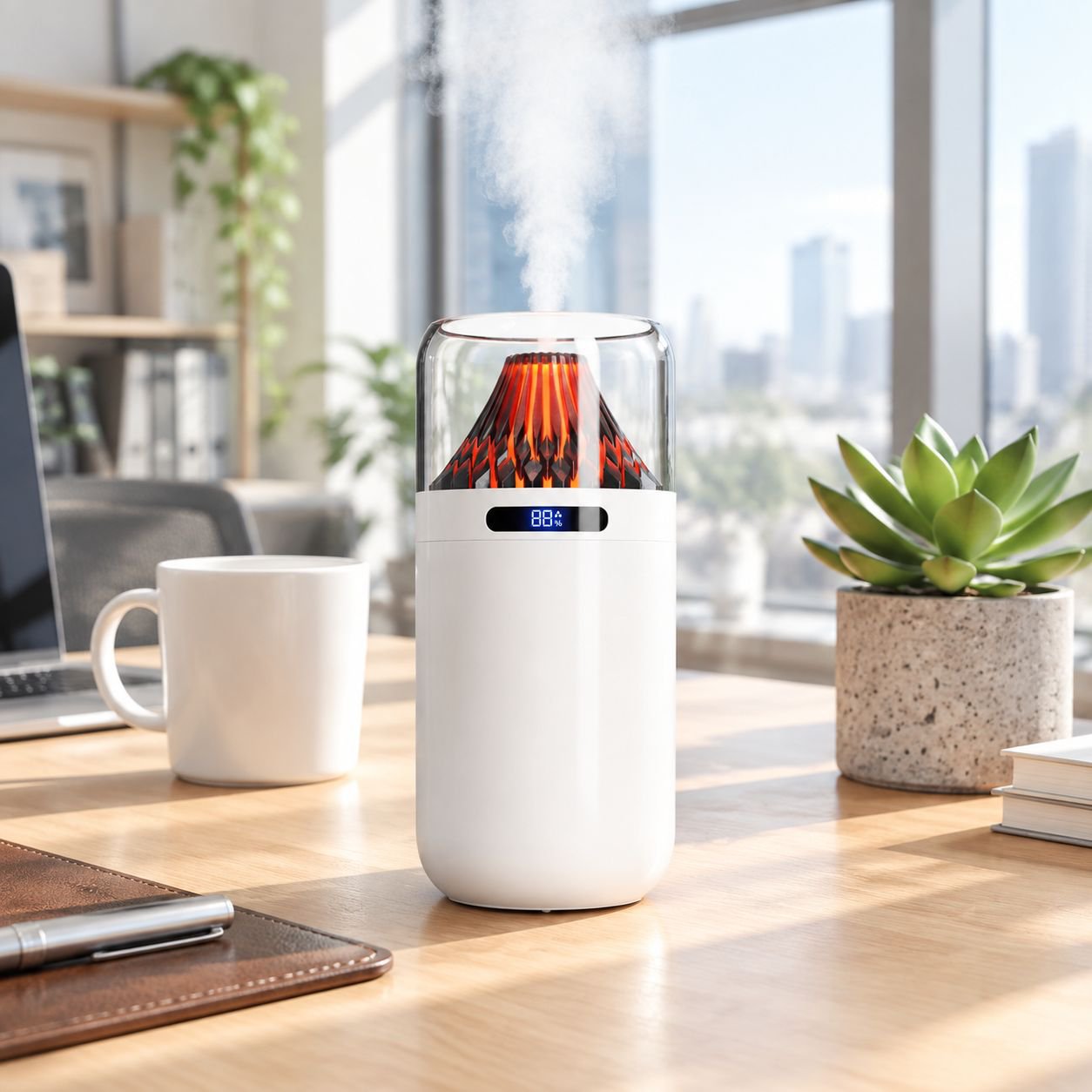 Silent Desktop Humidifier for Home and Office with Aromatherapy Function