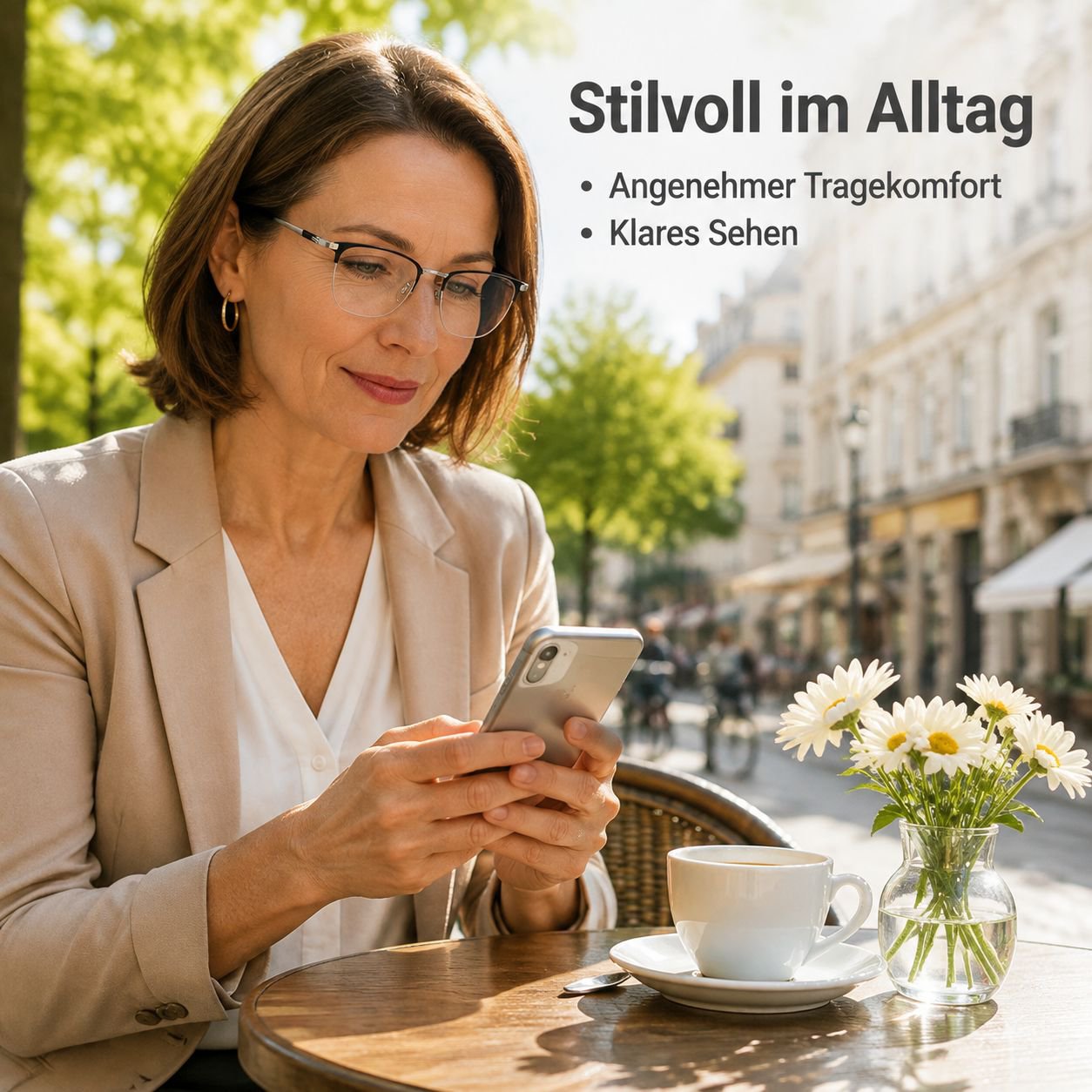 Ultraleichte, halbrandlose Lesebrille