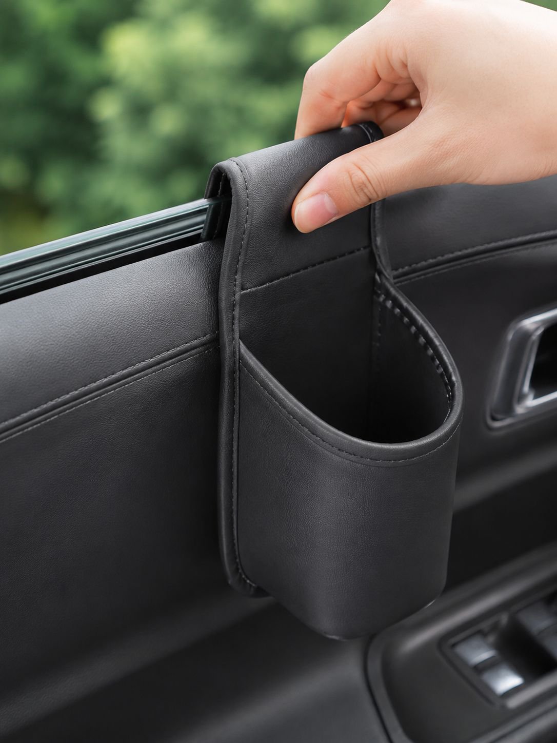 Car door cup holder, car storage bag, water cup holder, mobile phone holder, side embedded installat