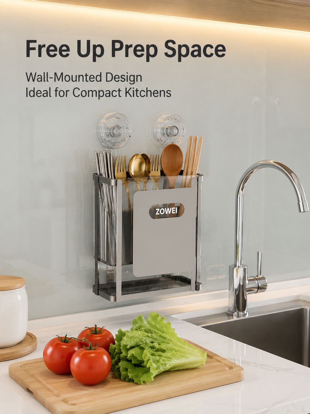 Wall-mounted chopstick holder