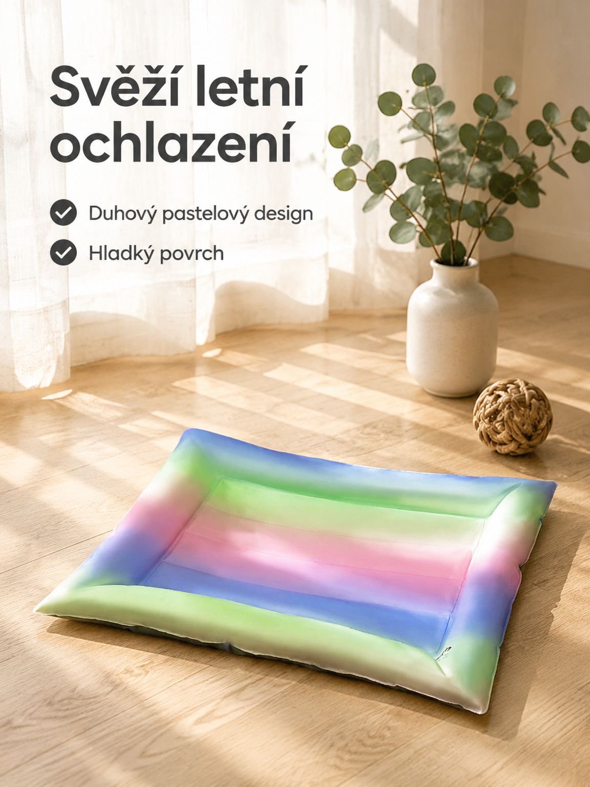 Hnízdo na led pro domácí mazlíčky s duhovým gradientem